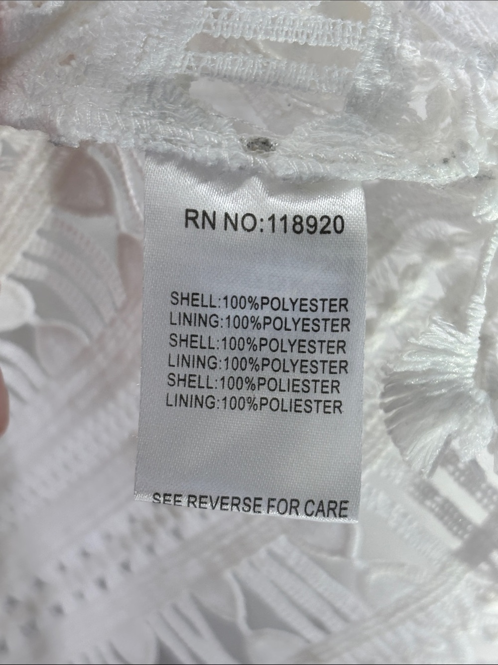 Lucy Paris White Crochet V-Neck Lace Top Size M - Picture 5 of 7